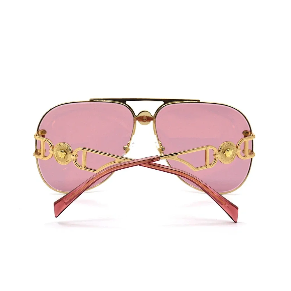 VERSACE VE2255 1002A4 GOLD PINK AUTHENTIC SUNGLASSES - Picture 9 of 13